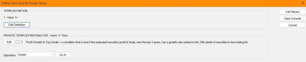 The completed private term definition